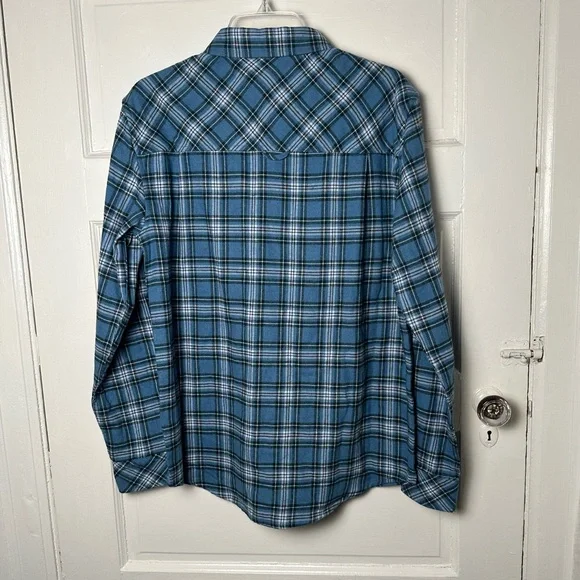 Hurley Men's Flannel‎ Shirt Button Down Long Sleeve Blue Cotton Blend S NWT - Picture 8 of 14